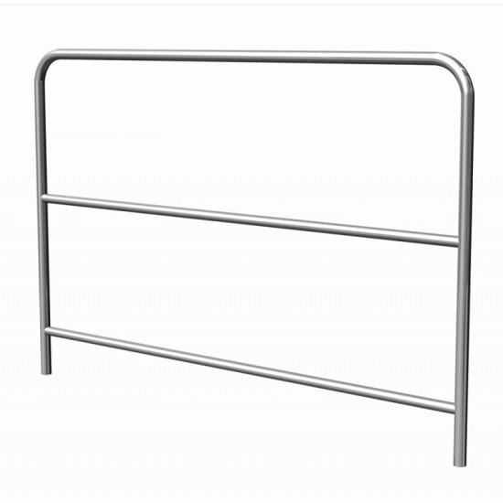(Bild für) Alustage Aluminium-Geländer für Bühnenpodeste SBA, mit 2 Querstreben - zum Schließen ins Bild klicken