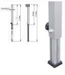 Alustage Teleskopfuß / Bühnenfuß, quadratisch, 60 x 60 (Bild für) Alustage Teleskopfuß / Bühnenfuß, quadratisch, 60 x 60