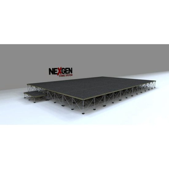 (Bild für) NexGen Platinum Komplettbühne 24 m², 6 x 4 m, 40 cm Höhe, mit Stufe - zum Schließen ins Bild klicken